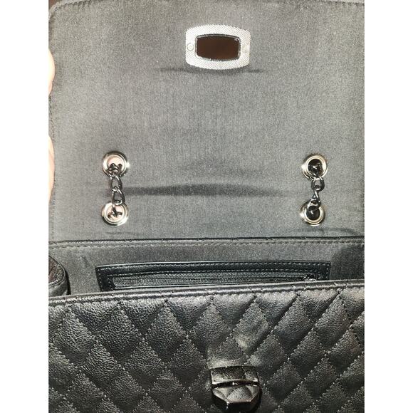 Express Quilted Flap Over Crossbody Bag Evening Purse with Chain Strap - Picture 8 of 10